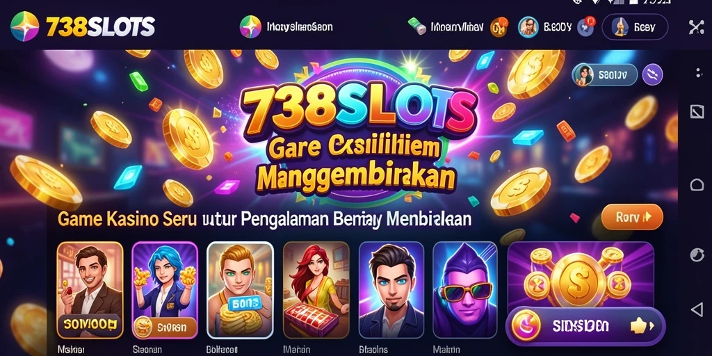 Tampilan menarik dari gameplay 738SLOTS dengan efek visual yang memukau.