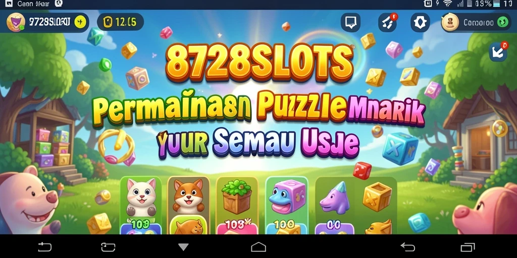 Tampilan gameplay 8728SLOTS dengan tantangan puzzle yang menarik.