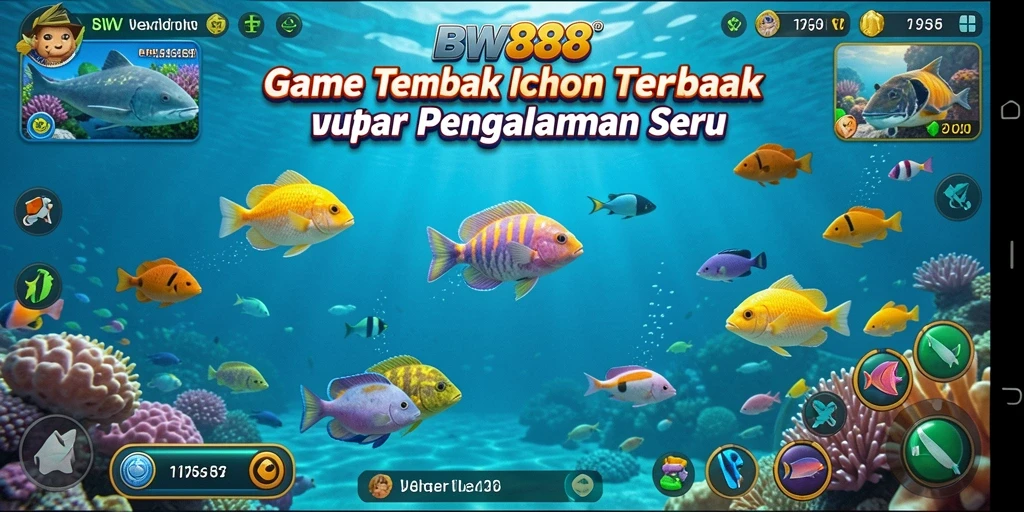 Tampilan seru gameplay BW888 menembak ikan.