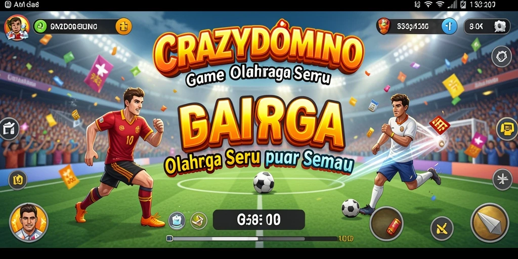 Tampilan gameplay seru di CRAZYDOMINO dengan aksi dramatis.