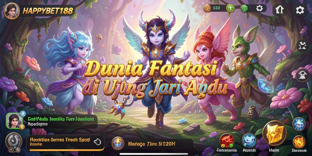 Tampilan gameplay <strong>HAPPYBET188</strong> yang menakjubkan dengan pertarungan epik antara karakter.