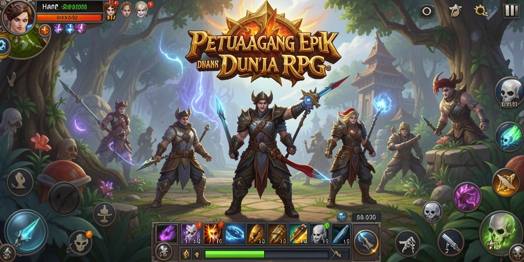 Tampilan gameplay seru dalam dunia RPG HARAPJP.