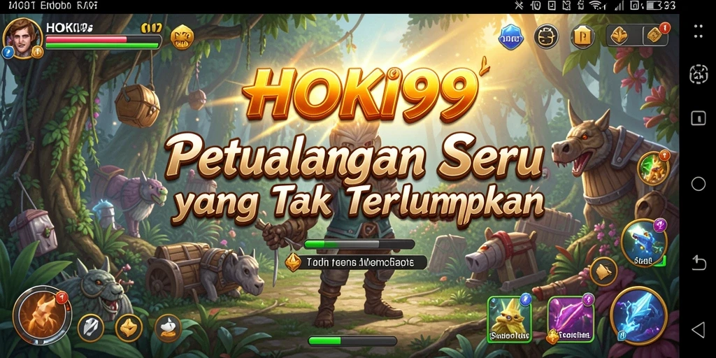 Tampilan gameplay HOKI99 yang menarik dalam dunia petualangan.