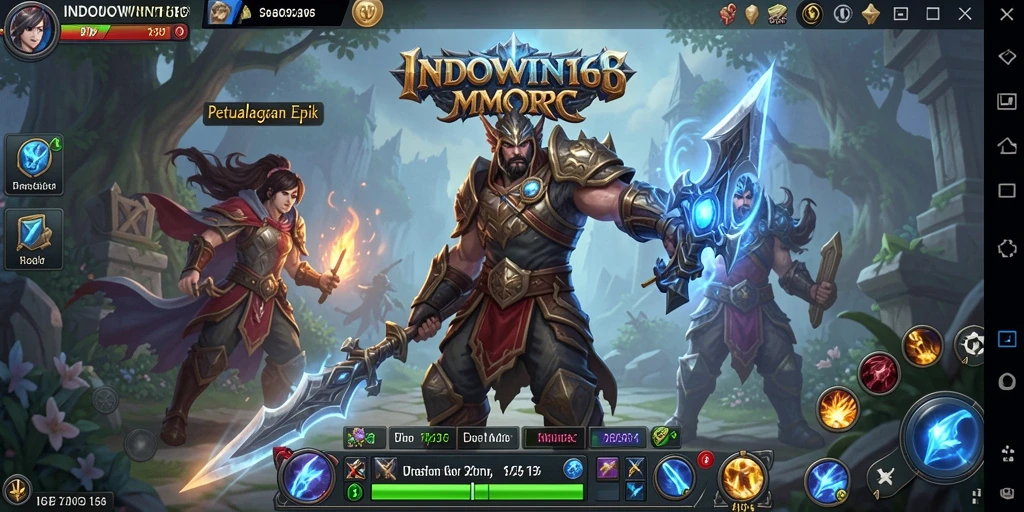 Tangkapan layar gameplay epic dari INDOWIN168, menunjukkan pertarungan seru.
