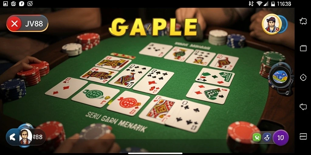 Tangkapan layar game Gaple dengan gameplay yang seru.