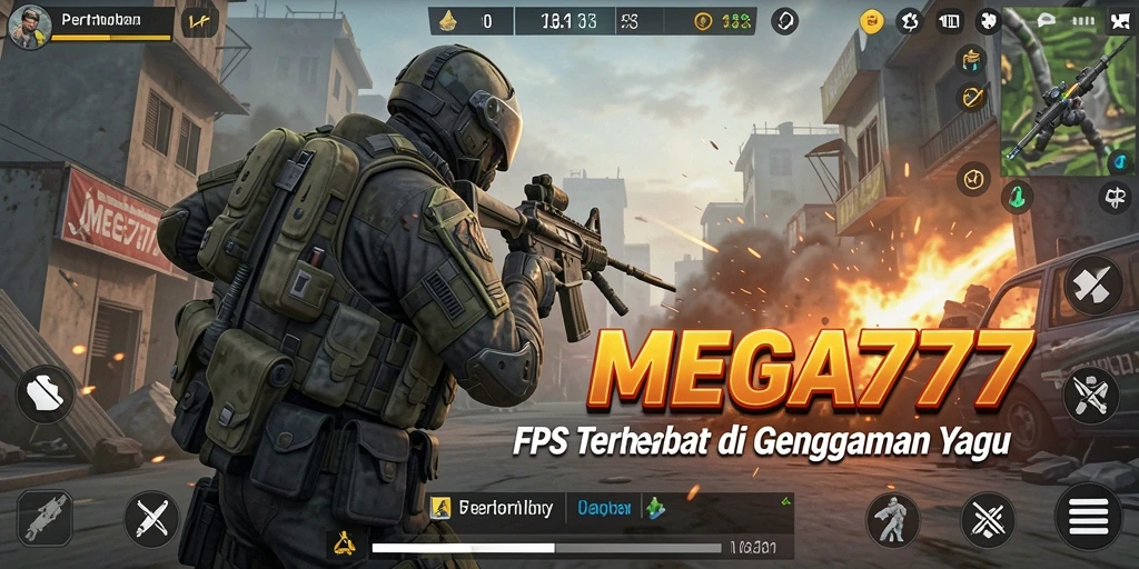 Tampilan permainan seru dengan aksi tembak-menembak yang intens di MEGA777.