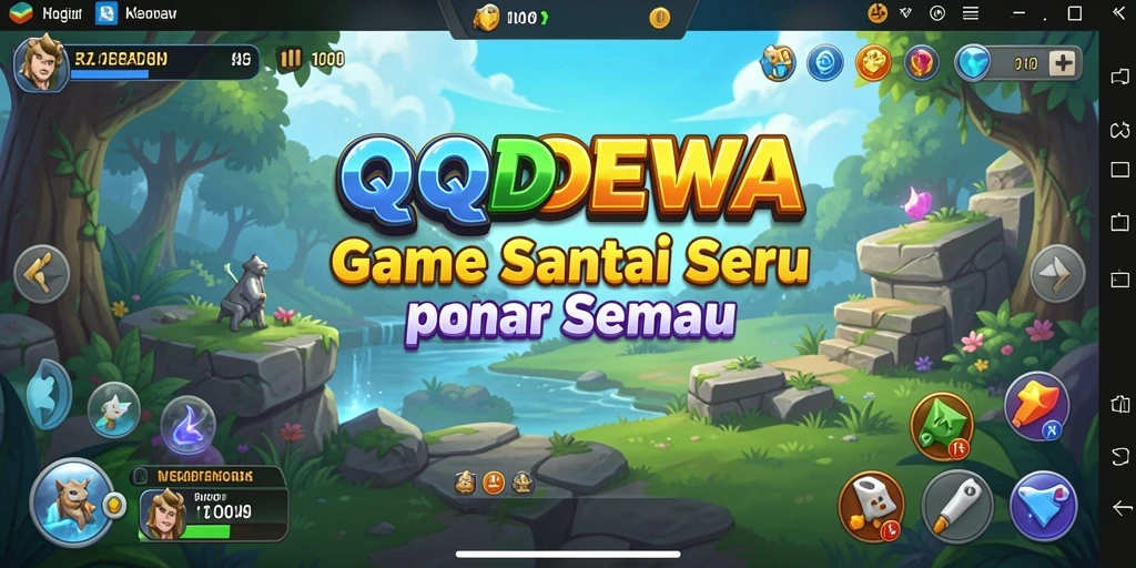 Tangkapan layar gameplay QQDEWA yang menyenangkan dan penuh warna.