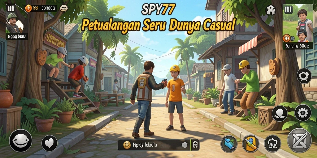 Tangkapan layar utama SPY77 menampilkan gameplay yang menarik dan menyenangkan.