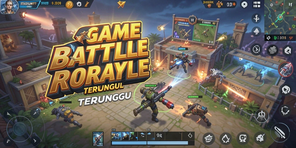 Gameplay seru STADIUM77 dengan intensitas pertempuran Battle Royale.