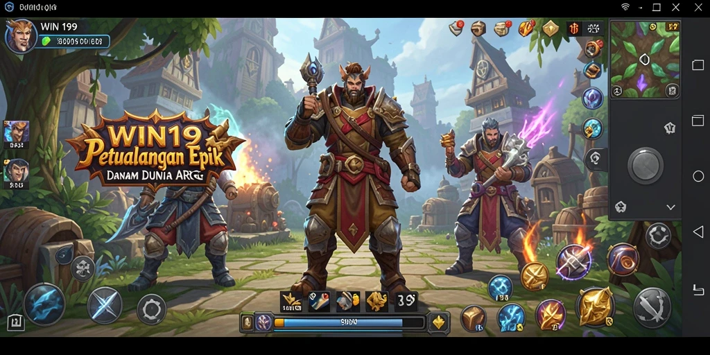 Screenshot gameplay WIN199 menampilkan aksi pertempuran seru dalam dunia fantasi.